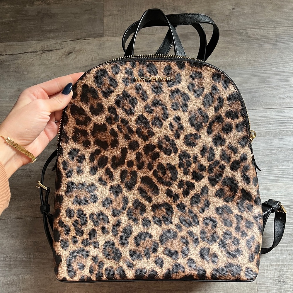Michael Kors cheetah backpack